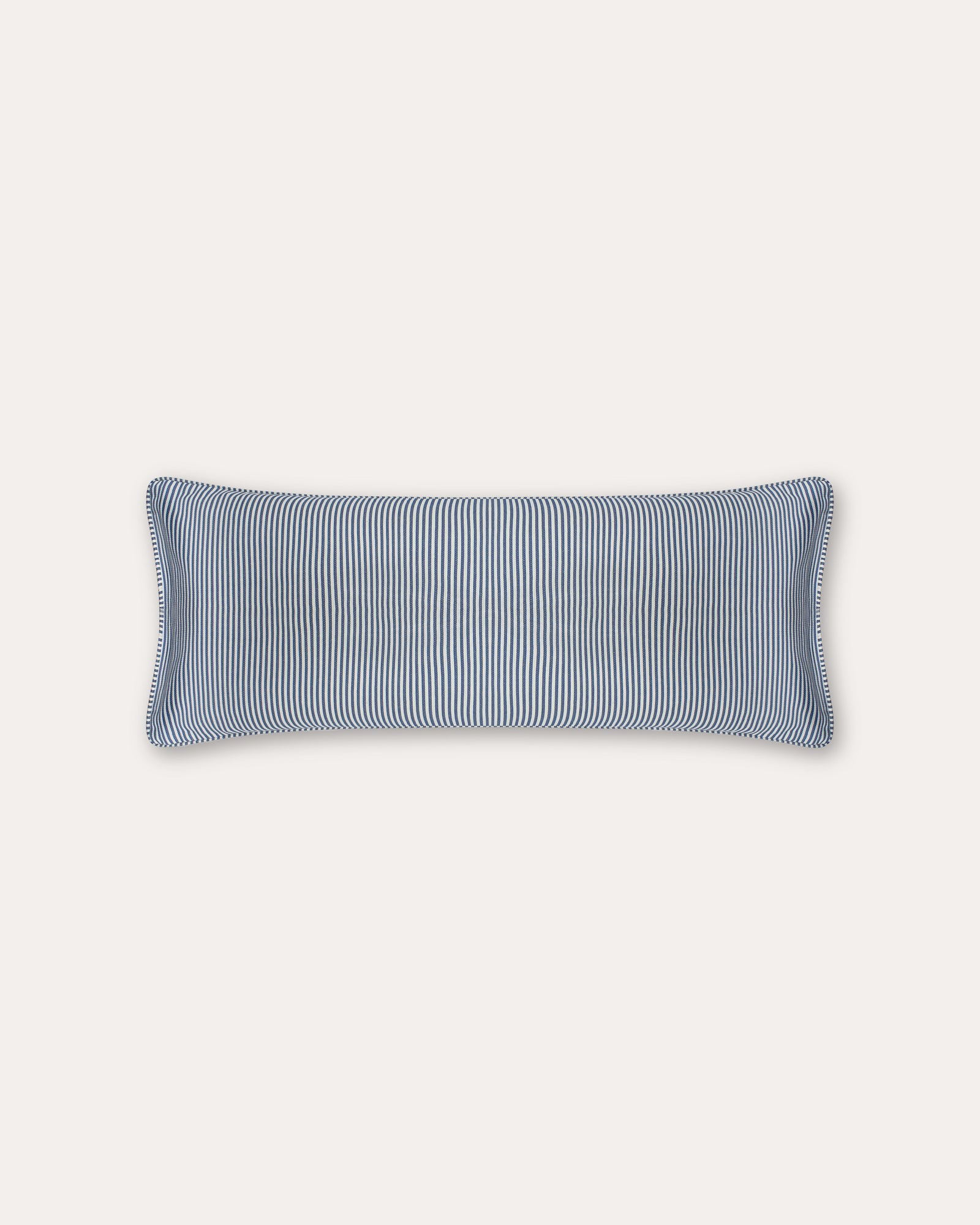 The Fine Stripe Long Cushion in Delphinium