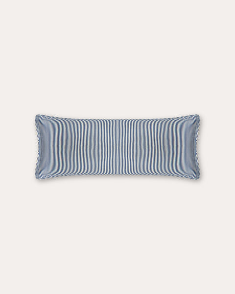 The Fine Stripe Long Cushion in Delphinium
