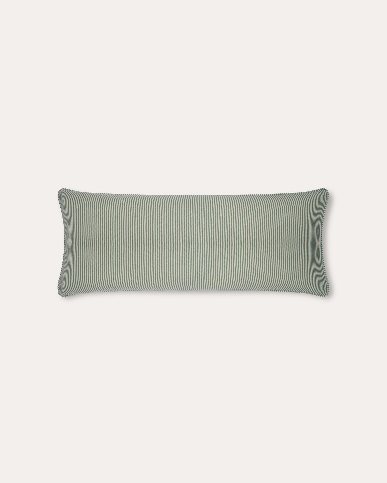 The Fine Stripe Long Cushion in Sage