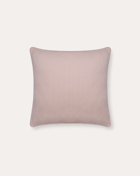 The Fine Stripe Square Cushion in Rose