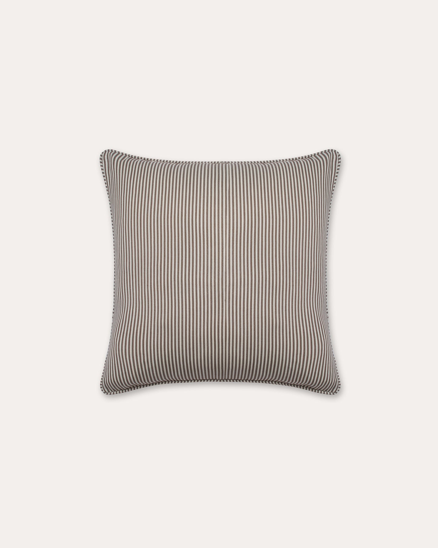 The Fine Stripe Square Cushion in Cocoa