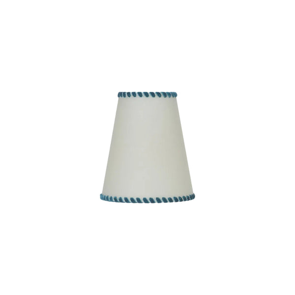 Natural Parchment with Blue Juniper Trim Wall Light