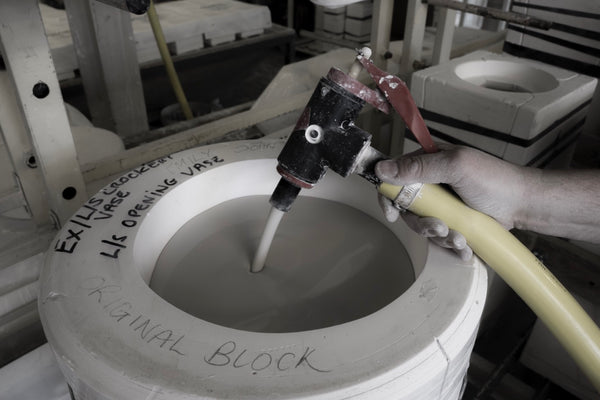 The process of making the Big Vase 1 and 2 by Max Lamb