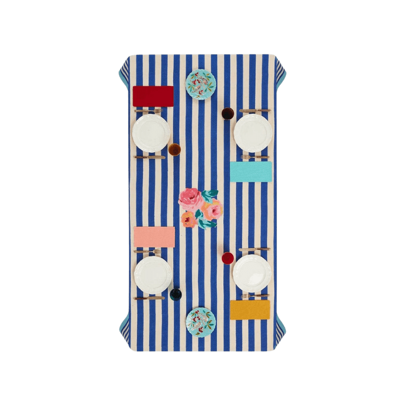 Cotton Cloth Nizam Stripes Blue Natural