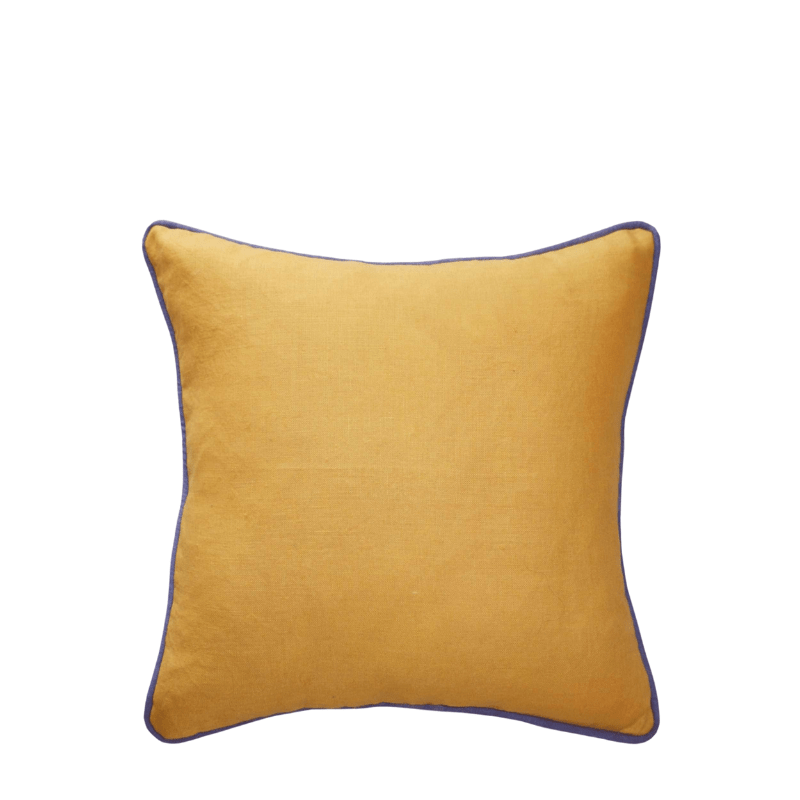 Contrast Cushion in Mustard and Purple
