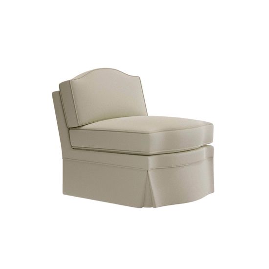Felix Slipper Chair, Nougat Boucle