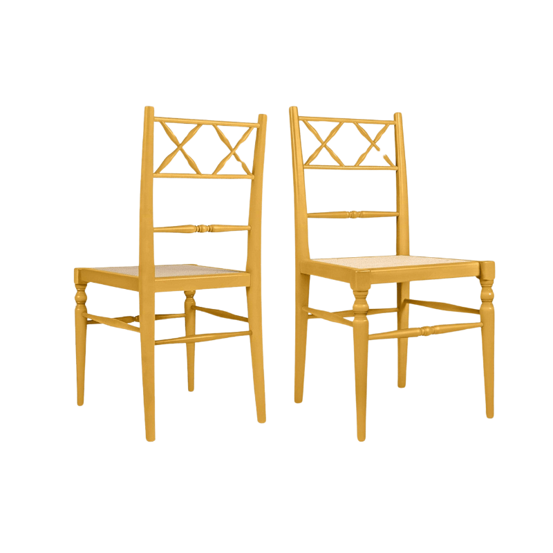 Pair of Chiara Dining Chairs, Mustard