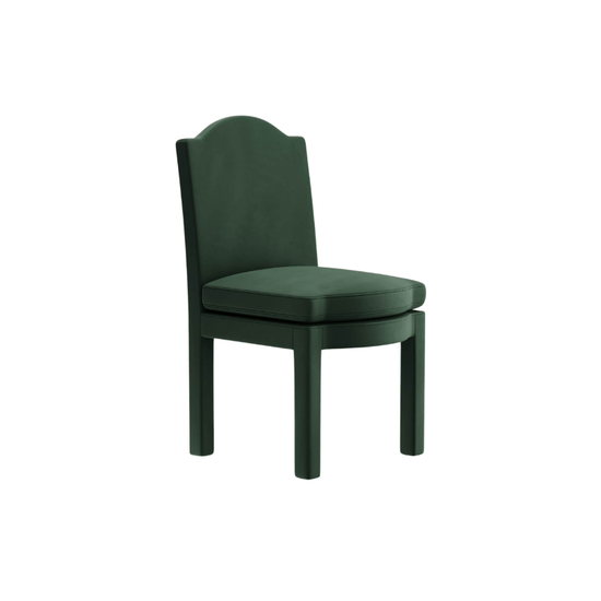 Pair of Leo Dining Chairs, Olive Linen