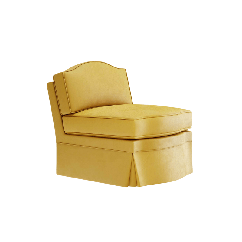 Felix Slipper Chair, Daffodil Velvet