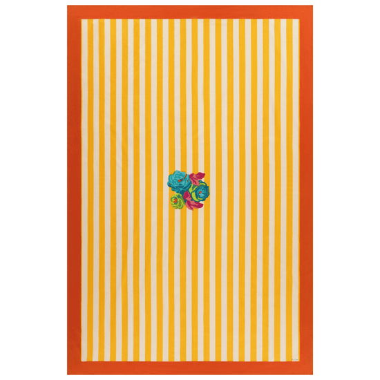 Cotton Tablecloth | La Veste X Lisa Corti Nizam Stripes Sun Yellow Natural