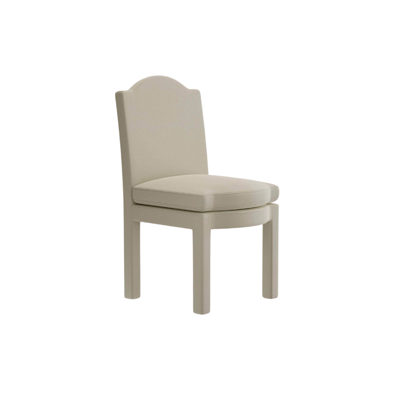 Pair of Leo Dining Chairs, Nougat Boucle