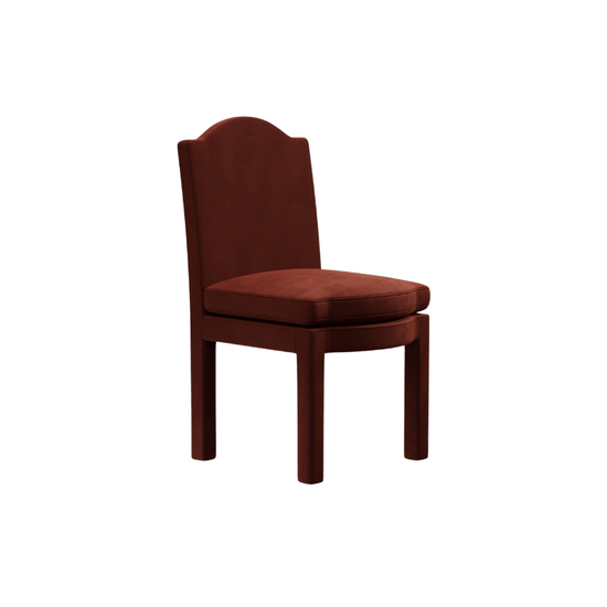 Pair of Leo Dining Chairs, Cinnamon Velvet