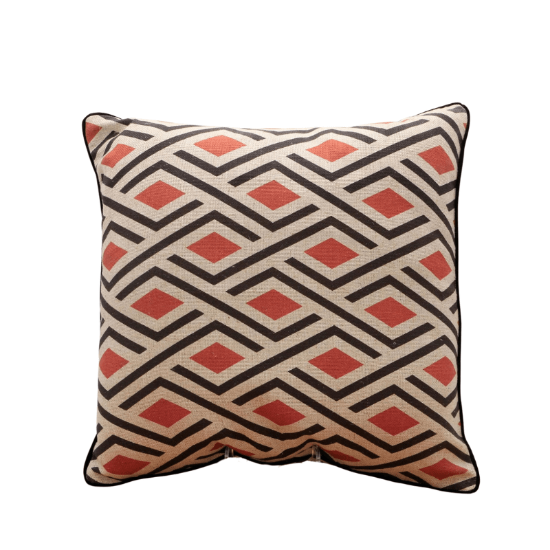 Terracotta Rhombus Cushion
