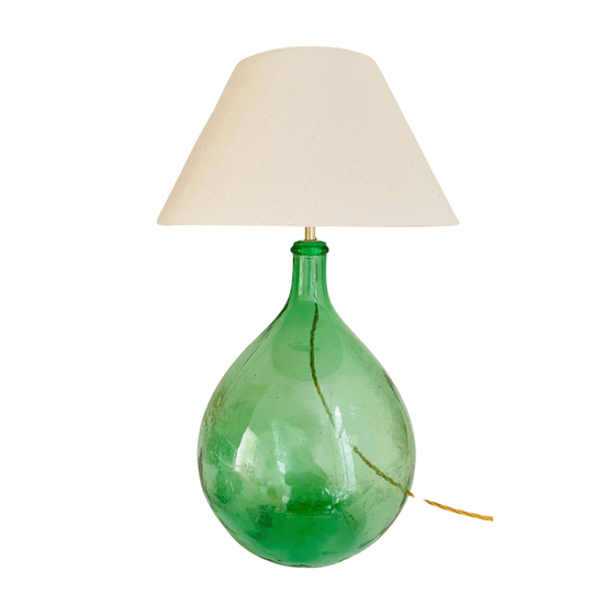 Vintage French Demijohn Bottle Lamp