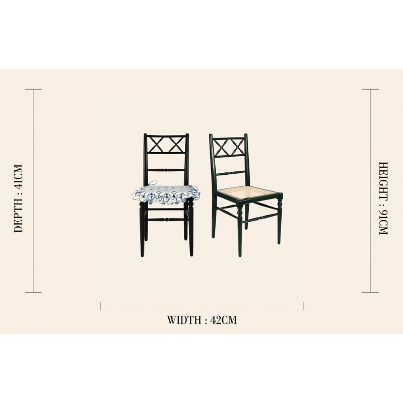 Pair of Chiara Dining Chairs, Charcoal