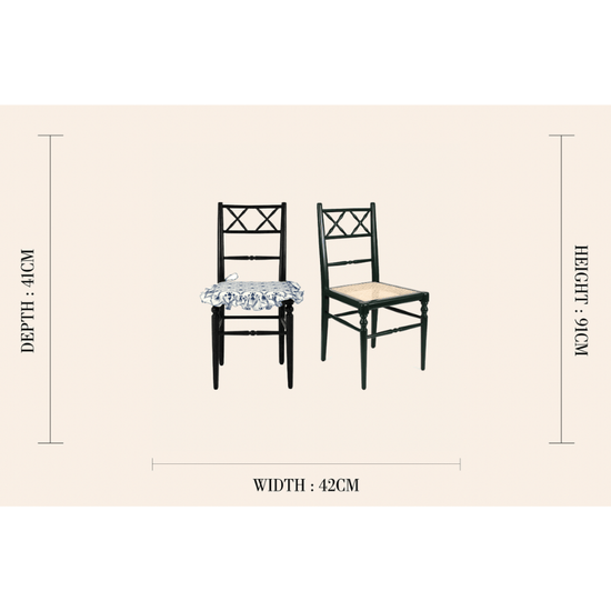 Pair of Chiara Dining Chairs, Charcoal