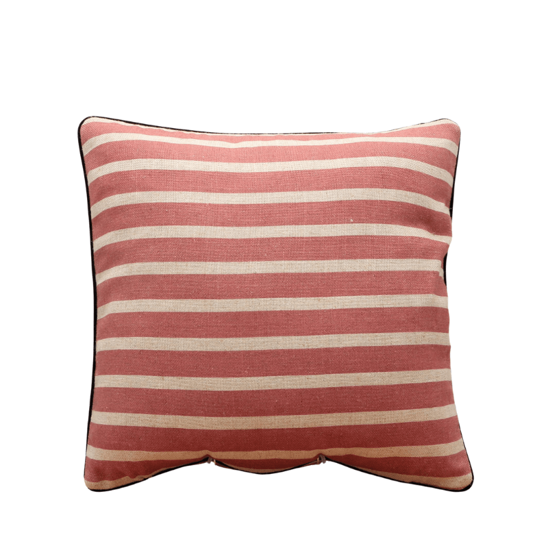 Terracotta Striped Cushion
