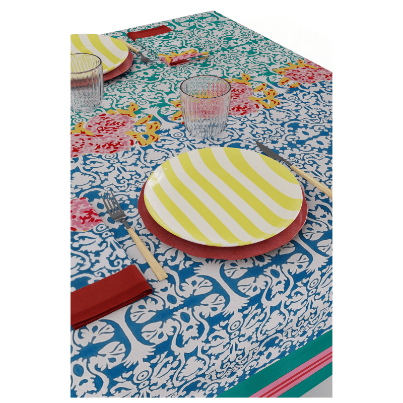 Cotton Tablecloth | Dam Dam Veronese Blue