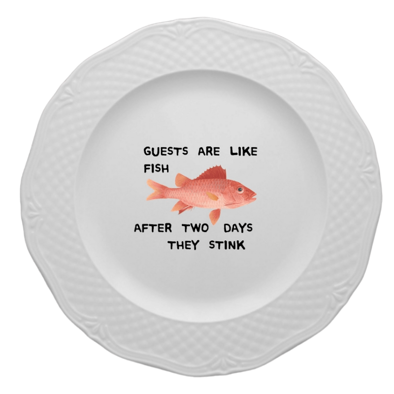 "Guests" Dessert Plate