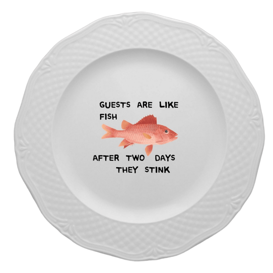 "Guests" Dessert Plate