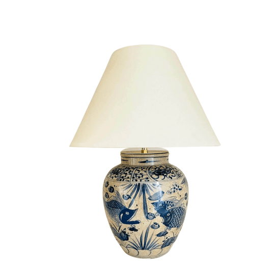 Antique Chinese Fish Lamp