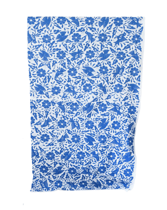 Embroidered Tablecloth - Blue