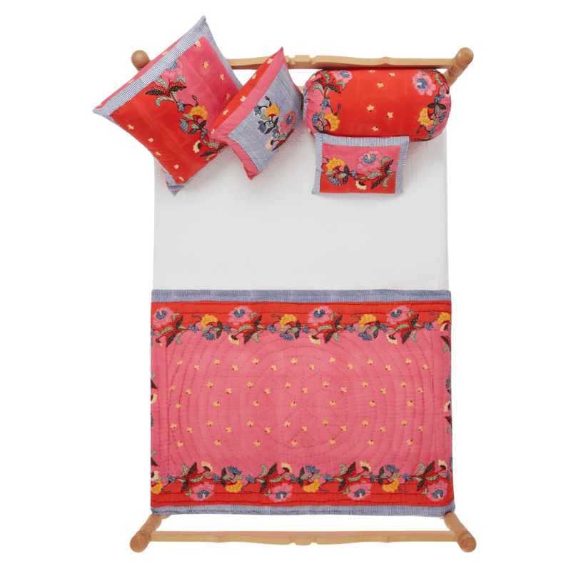 Cotton Cushion Cover | Indonesian Redrose