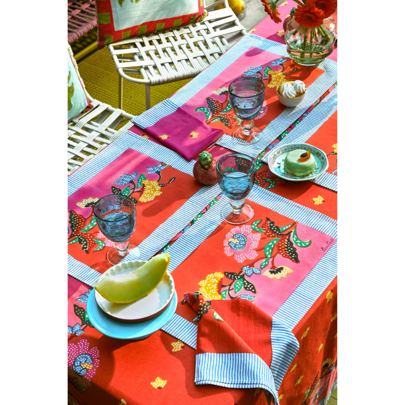 Cotton Placemat | Indonesian Red Rose