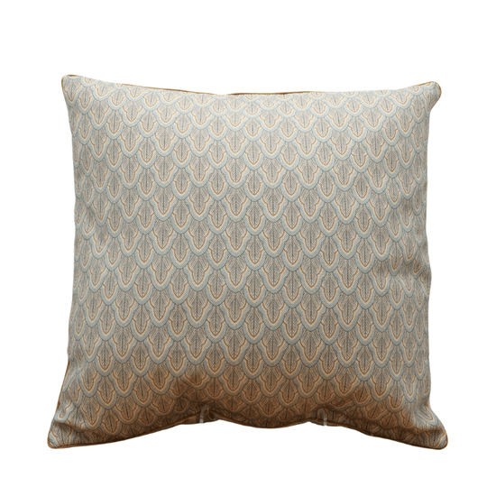 Mango and Celeste Stripe Cushion