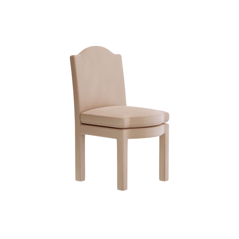 Pair of Leo Dining Chairs, Rose Linen
