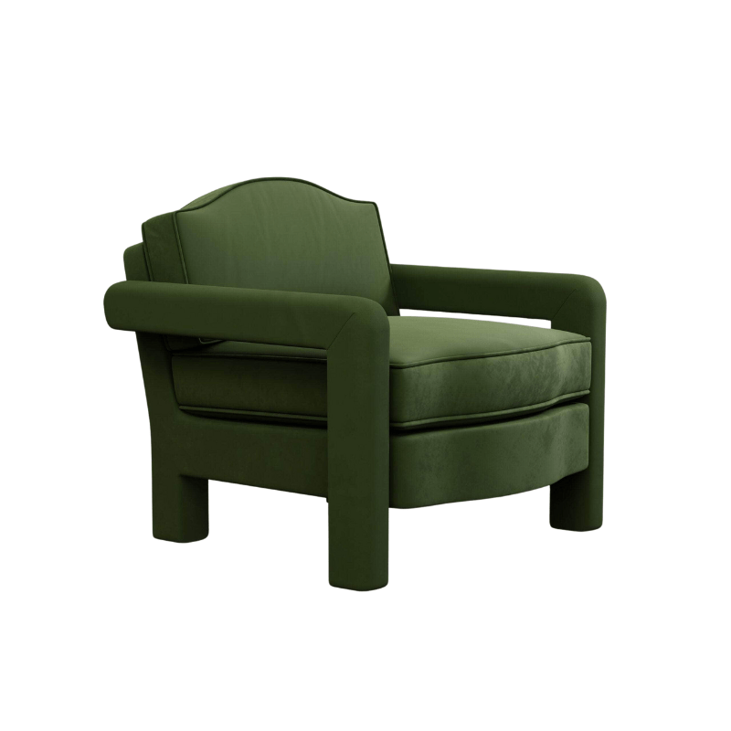 Elio Armchair, Zucchini Velvet