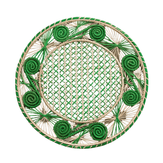 Green - Individual Iraca Palm Placemat