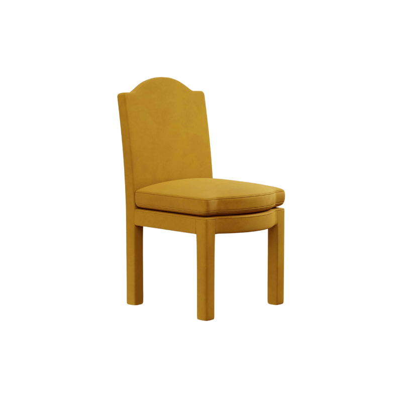 Pair of Leo Dining Chairs, Turmeric Velvet