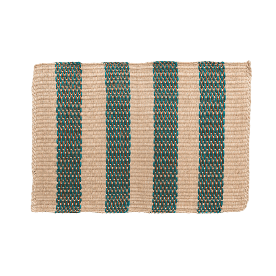 Set x6 Turquoise & Copper Stripes Placemats