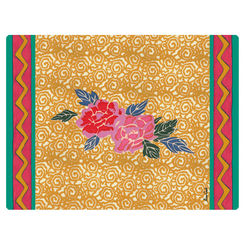Masonite Placemat Small Spiral Mustard