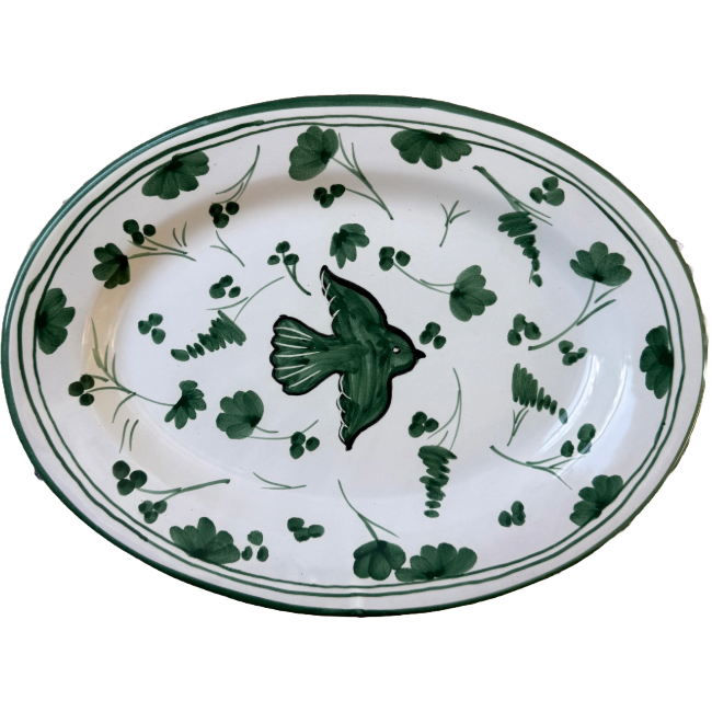 Green Colomba Oval Plattere 30 cm