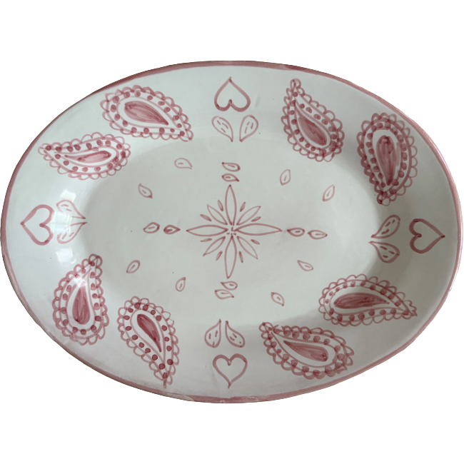 Pink Bandana Oval Dish – Arizona