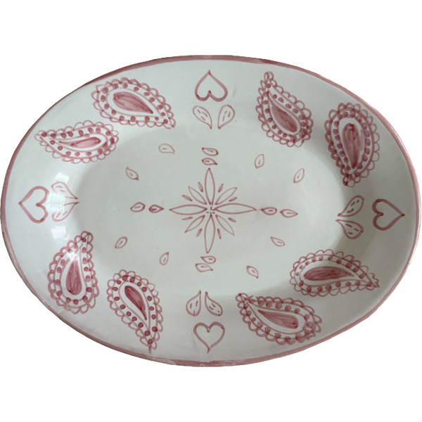 Pink Bandana Oval Dish – Arizona