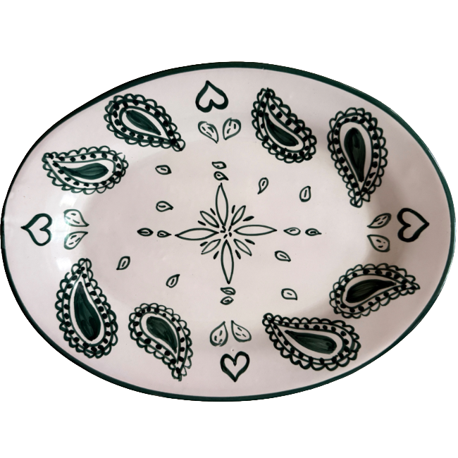 Oval Bandana Dish Green – Arizona