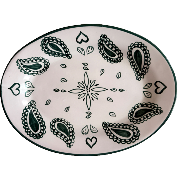 Oval Bandana Dish Green – Arizona