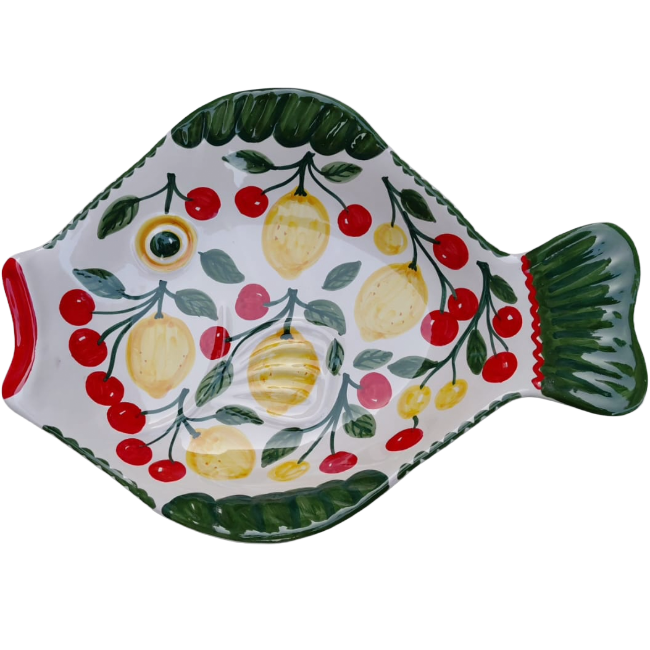 Large Portofino Fish Platter – Lemons & Cherries