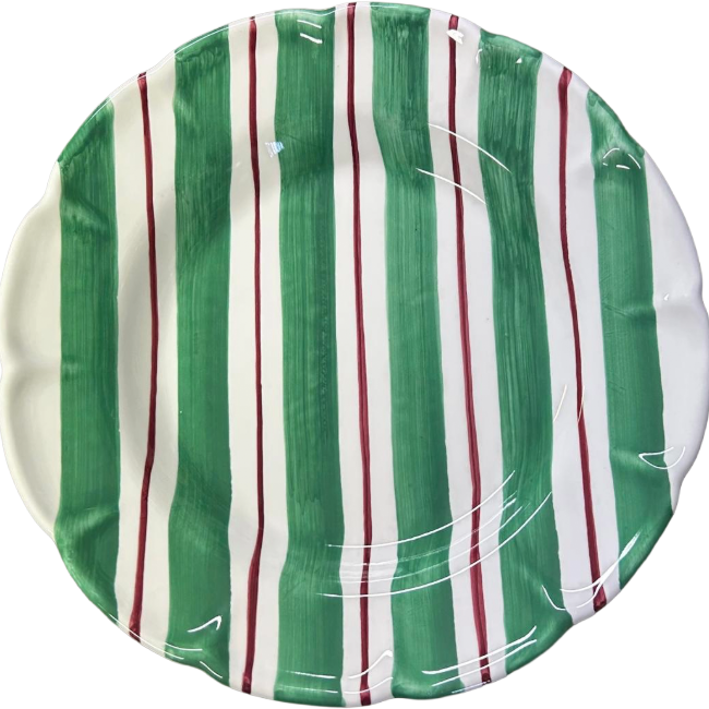 Pasta Plate Yellow Green Lettini
