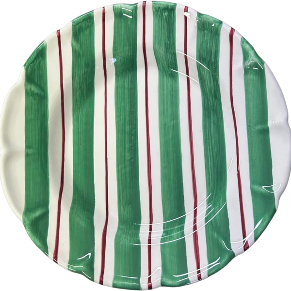 Pasta Plate Yellow Green Lettini