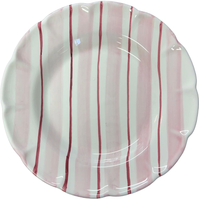 Pasta Plate Yellow Pink Lettini