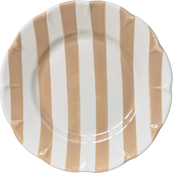Rayure Plate Beige Crema - 16cm