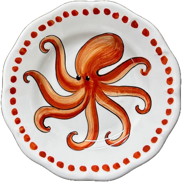 Estate Plate 16cm Terracotta Octopus