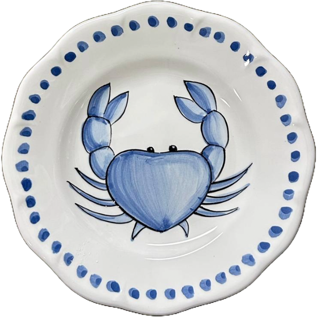 Estate Plate 16cm Blue Crab Monoprix