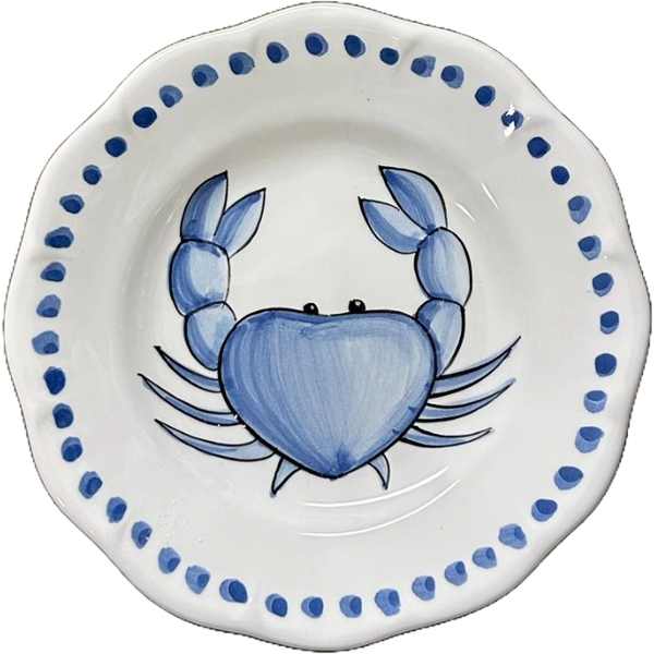 Estate Plate 16cm Blue Crab Monoprix