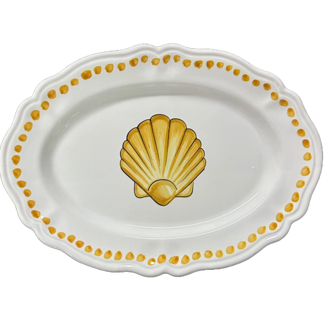 Estate Oval Plate 32cm Yellow Shell