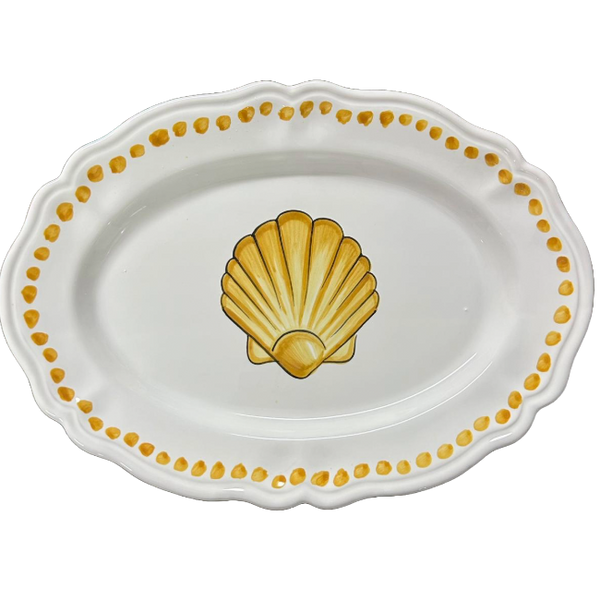 Estate Oval Plate 32cm Yellow Shell
